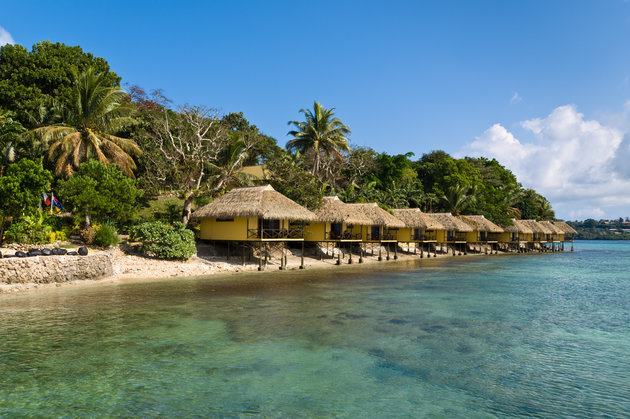 HOLGER METTE VIA GETTY IMAGES On the smaller Iririki Island, bungalows offer perfect waterfront views.