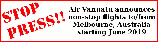 Air Vanuatu Melbourne Flights Announcement