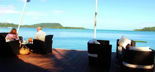 Retired Couple enjoying Port Vila Harbour