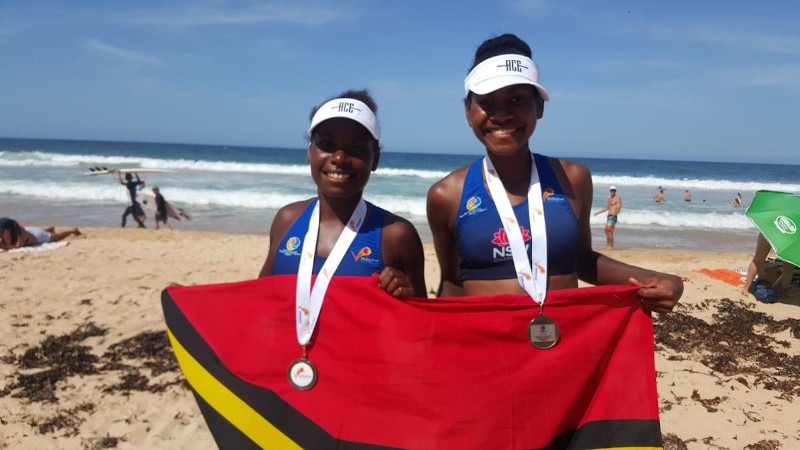 Vanuatu beach volleyball women’s youngsters win silver