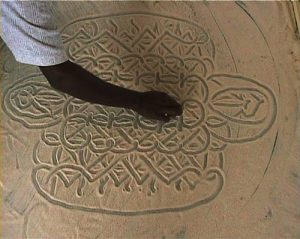 Sand drawing on the Vanuatu archipelago