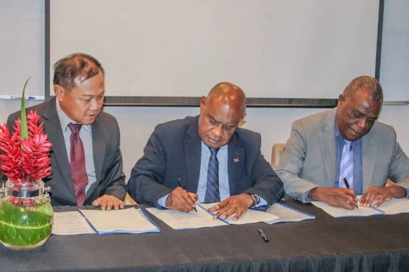 Vanuatu and Singapore-based Advanced Engineering Group signs agreement to invest $150 million for International Fishery Port on Santo